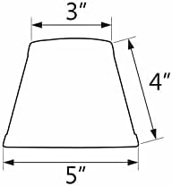 Aspen Creative 32059-2A 2 Pack Off-White Linen Empire Clip-On Lamp Shades