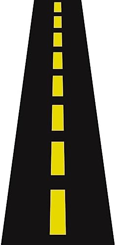 Construction Theme Table Runner 10x15ft Black Yellow Design