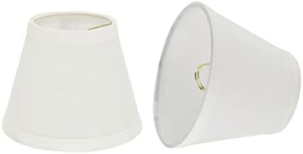 Aspen Creative 32059-2A 2 Pack Off-White Linen Empire Clip-On Lamp Shades