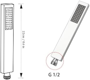 Handheld Shower Head with High Pressure and Polished Chrome Finish