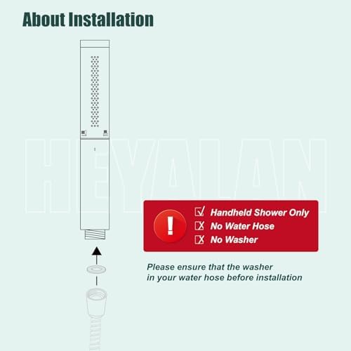 Heyalan Handheld Shower Spray Head Dual Function High Pressure Luxury
