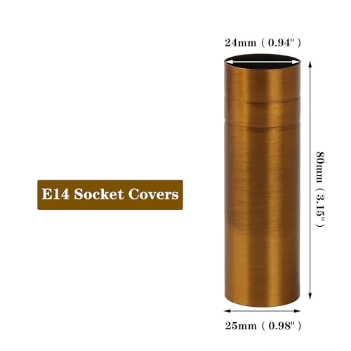 BQLZR Bronze Double Line Chandelier Candle Light Cover Sleeves Pack of 6