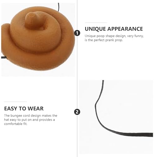 Wakauto 3 Pack Funny Poop Hats for Kids and Adults
