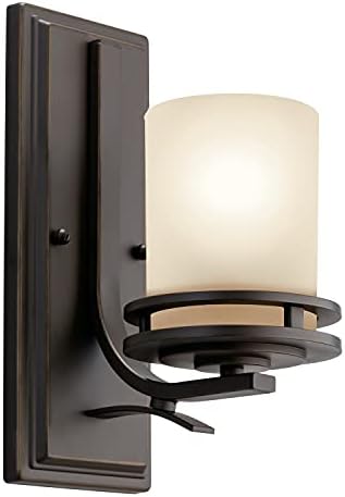 Kichler Hendrik 12 Wall Sconce with Etched Glass Olde Bronze