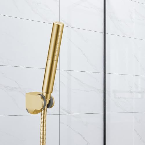RUMOSE Brushed Gold Handheld Shower Head Set with 2 Spray Modes