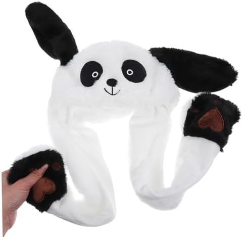 Vaguelly Moving Ear Panda Costume Hat for Kids and Parties