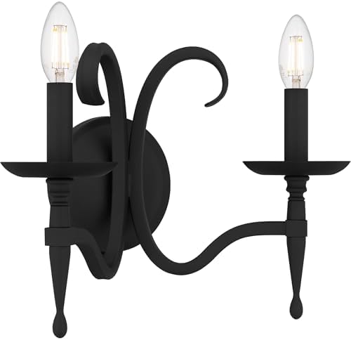 Quoizel Octavia 2-Light Earth Black Wall Sconce 1