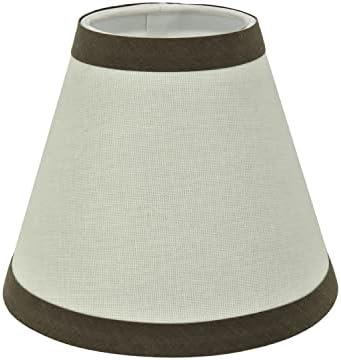 Aspen Creative 32043-2A Clip-On Chandelier Lamp Shade Off-White Set of 2