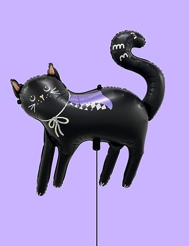 HOUSE OF PARTY Extra Large Halloween Witchs Cat Foil Balloons