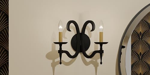 Quoizel Octavia 2-Light Earth Black Wall Sconce 1