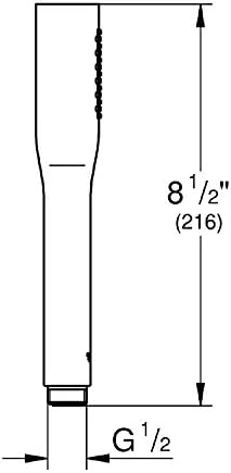 Grohe Euphoria Cosmopolitan Stick Hand Shower 1 Spray Starlight Chrome