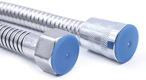 NUZAMAS 15m Stainless Steel Chrome Shower Hose Replacement