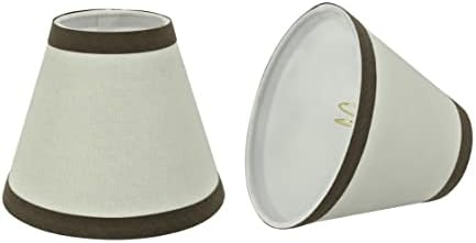 Aspen Creative 32043-2A Clip-On Chandelier Lamp Shade Off-White Set of 2