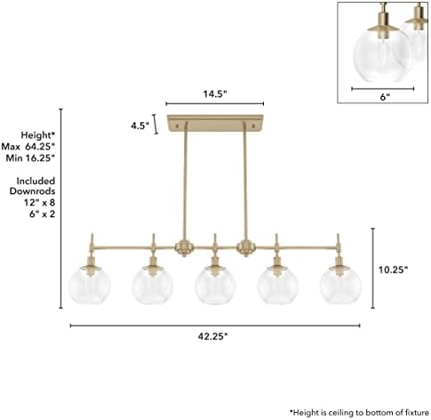 Hunter Xidane 5 Light Alturas Gold Chandelier