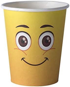 Hammont Smiley 9 oz Disposable Paper Cups 50 Pack