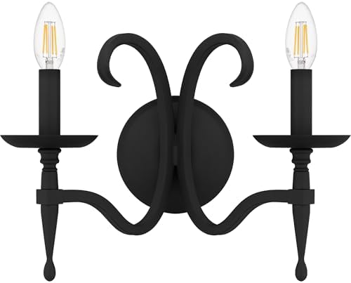 Quoizel Octavia 2-Light Earth Black Wall Sconce 1