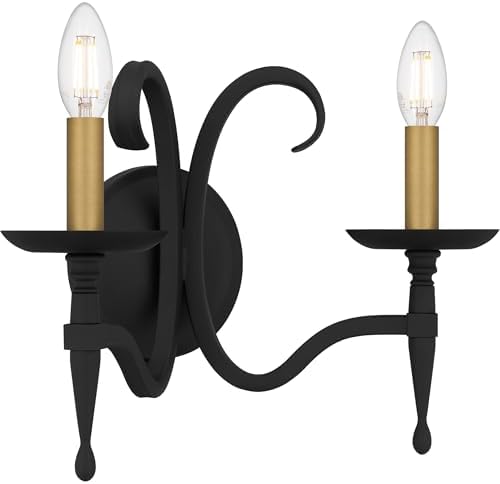 Quoizel Octavia 2-Light Earth Black Wall Sconce 1