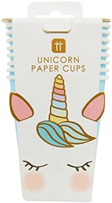 Talking Tables Pack of 8 Shaped Unicorn Face Cups
