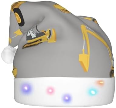 Construction Trucks LED Christmas Hat for Adults