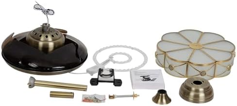 36 Inch Vintage Retractable Ceiling Fan Light with 3 Color Modes and Remote Control