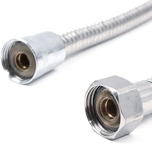 NUZAMAS 15m Stainless Steel Chrome Shower Hose Replacement
