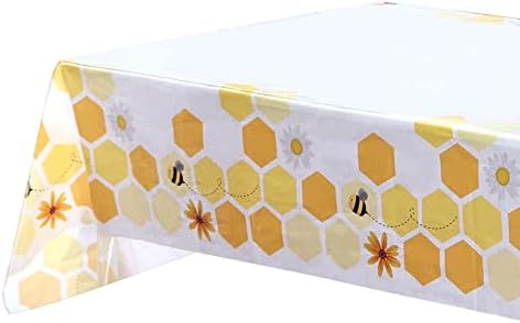 Winoo Design Bee Party Decorations Tablecloth 54 x 108 Inches