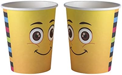 Hammont Smiley 9 oz Disposable Paper Cups 50 Pack