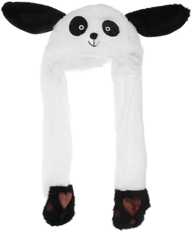 Vaguelly Moving Ear Panda Costume Hat for Kids and Parties
