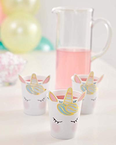 Talking Tables Pack of 8 Shaped Unicorn Face Cups