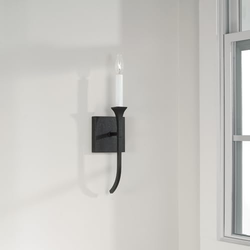 Capital Lighting 652311BI Decklan Transitional Minimalistic Industrial Candle Wall Sconce Light