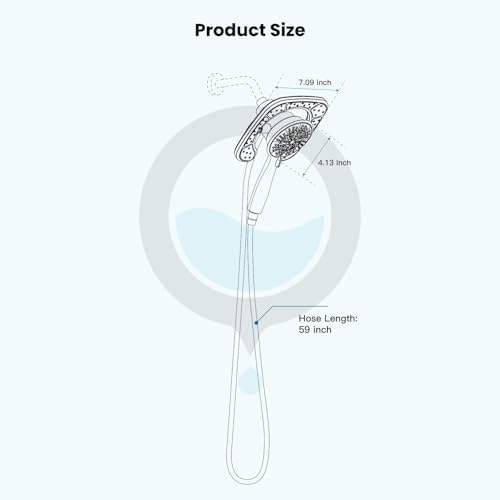 Gotonovo 5-Setting 2 in 1 Dual Shower Head with Handheld Combo