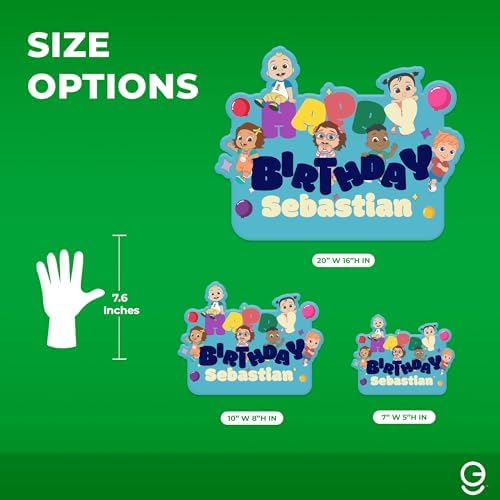 EGD Custom Birthday Name CoComelon Balloons