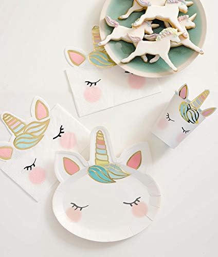 Talking Tables Pack of 8 Shaped Unicorn Face Cups