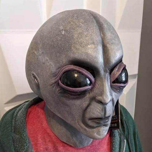 3D Realistic UFO Alien Mask Halloween Costume