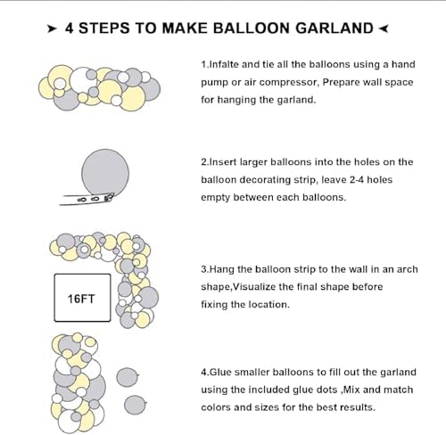 Black and Gold Balloon Arch Kit 102Pcs