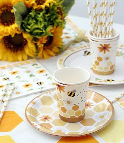 Winoo Design Bee Party Decorations Tablecloth 54 x 108 Inches