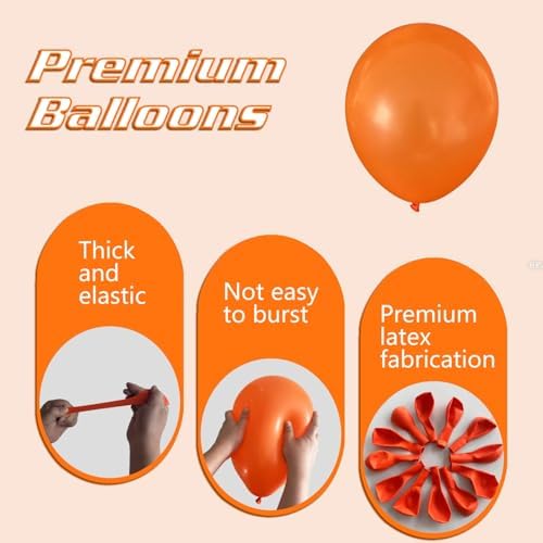 IXVAN Orange Balloons 145pcs Arch Garland Decor Kit