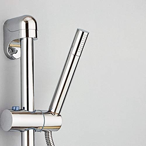 Kilimazart Mini Universal Handheld Shower Head with Laser-Drilled Spray Nozzle Brass Chrome