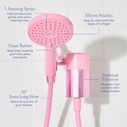 Sproos Handheld Showerhead with Filter - Pink