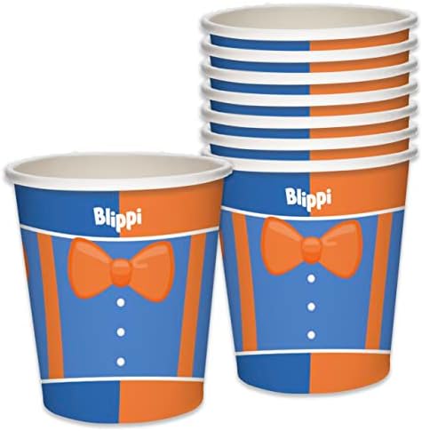 Blippi Themed Paper Cups 16 Count 9oz for Kids Birthday Party