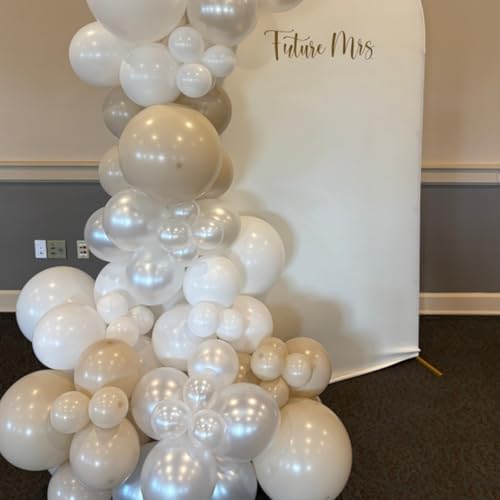 White Balloons 55PCS 12 Inch Pearl Wedding Decor Set