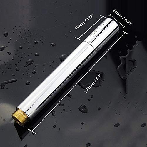 Kilimazart Mini Universal Handheld Shower Head with Laser-Drilled Spray Nozzle Brass Chrome