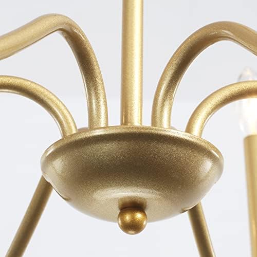 Generies 6 Light Antique Spray Gold Farmhouse Chandelier