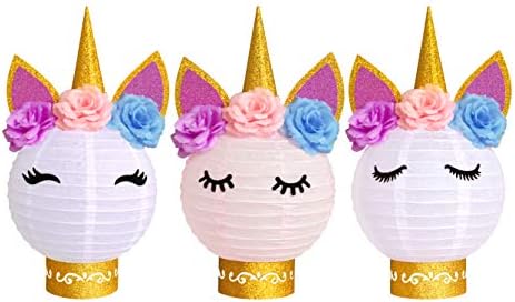MOAXMOA Unicorn Paper Lanterns Centerpieces