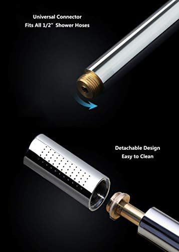 Kilimazart Mini Universal Handheld Shower Head with Laser-Drilled Spray Nozzle Brass Chrome