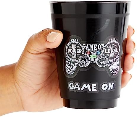 BLUE PANDA 16 Pack Video Game Cups For Kids