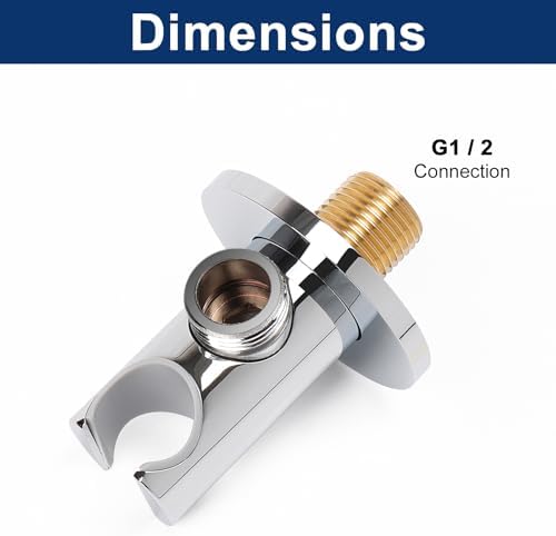 NearMoon Brass Handheld Shower Head with Wall Connector and Hose