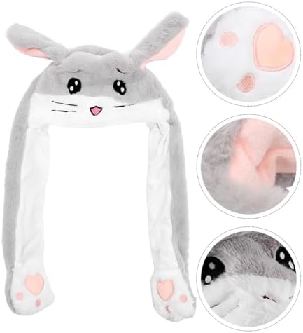 Plush Hamster Ears Moving Party Hat for Kids and Adults