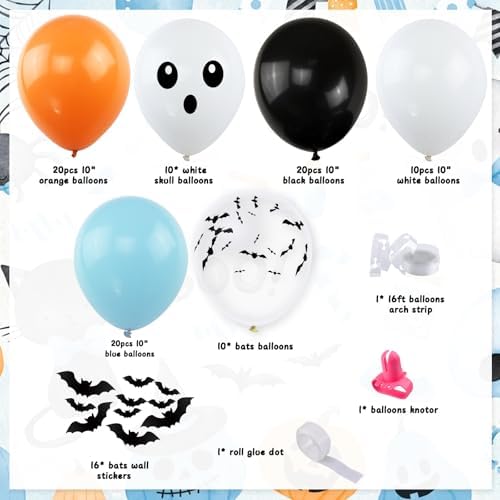 Halloween Balloons Arch Garland Kit for Boys Party