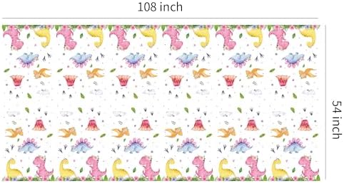Dinosaur Birthday Party Tablecloth - 3 Pack Pink